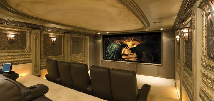 Atlanta Georgia Basement Home Theatre Remodel